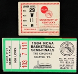 1984-85 NCAA Final Four Kingdome/Rupp Arena Ticket Stubs - Lot of 4