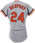 1986 Rick Dempsey Baltimore Orioles Game Worn Team Signed Road Jersey w/ 39 Signatures Including Cal Ripken Jr, Eddie Murray, Frank Robinson, Earl Weaver & More (MEARS LOA/JSA)