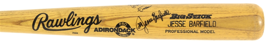 1988-89 Jesse Barfield Blue Jays/Yankees Signed Rawlings Adirondack Professional Model Game Used Bat (MEARS LOA/JSA)