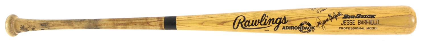 1988-89 Jesse Barfield Blue Jays/Yankees Signed Rawlings Adirondack Professional Model Game Used Bat (MEARS LOA/JSA)