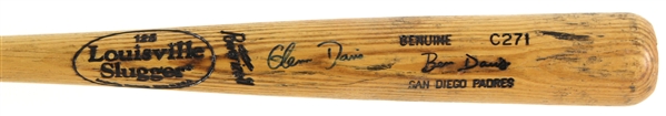 1998 Ben Davis San Diego Padres Louisville Slugger Professional Model Game Used Bat (MEARS LOA/JSA)
