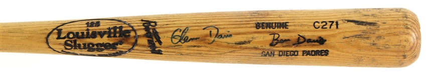 1998 Ben Davis San Diego Padres Louisville Slugger Professional Model Game Used Bat (MEARS LOA/JSA)
