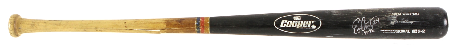 1992-93 Eric Anthony Houston Astros Signed Cooper Professional Model Game Used Bat (MEARS LOA/JSA)