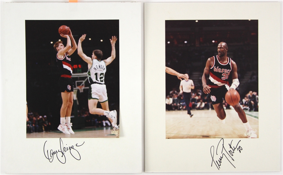 1980s/90s Portland Trailblazers Vogue Photographer Studio Professional 11x14 Photo Lot (2 signed) (JSA)