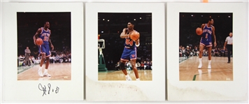 1980s/90s New York Knicks Vogue Photographer Studio Professional 11x14 Photo Lot (7 signed, 9 total) (JSA)