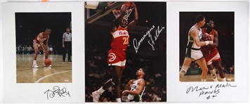 1980s/90s Atlanta Hawks Vogue Photographer Studio Professional 11x14 Photo Lot (8 signed, 9 total) (JSA)