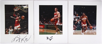 1980s/90s Atlanta Hawks Vogue Photographer Studio Professional 11x14 Photo Lot (8 signed, 9 total) (JSA)
