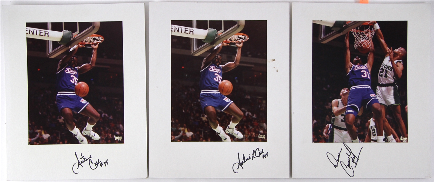 1980s/90s Sacramento Kings Vogue Photographer Studio Professional 11x14 Photo Lot (3 signed) (JSA)