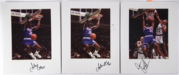 1980s/90s Sacramento Kings Vogue Photographer Studio Professional 11x14 Photo Lot (3 signed) (JSA)