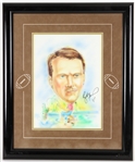 1990s Brett Favre Green Bay Packers Signed 22" x 28" Framed Lithograph (JSA)