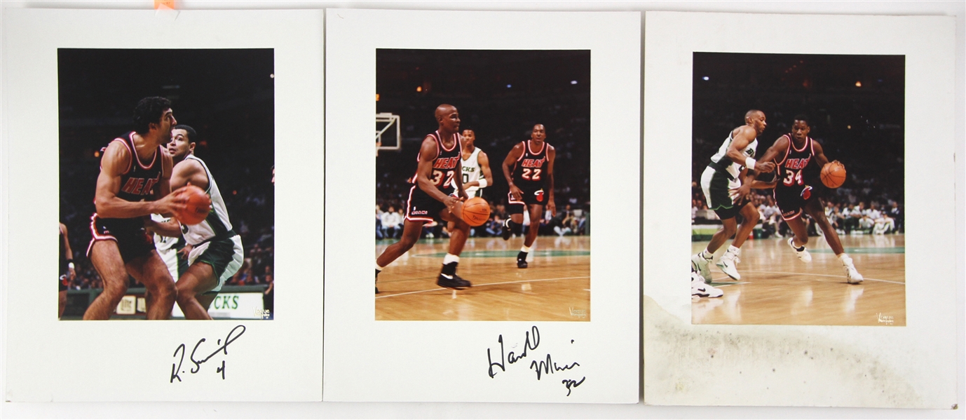 1980s/90s Miami Heat Vogue Photographer Studio Professional 11x14 Photo Lot (2 signed, 3 total) (JSA)