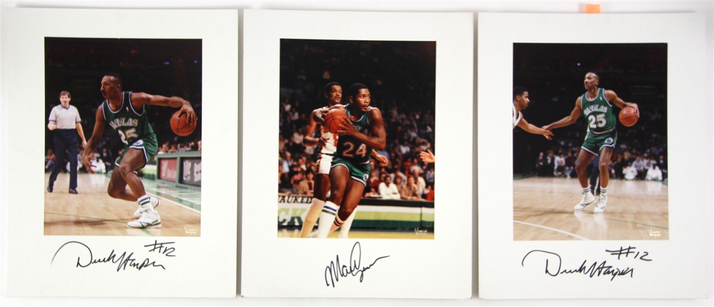 1980s/90s Dallas Mavericks Vogue Photographer Studio Professional 11x14 Photo Lot (3 signed) (JSA)