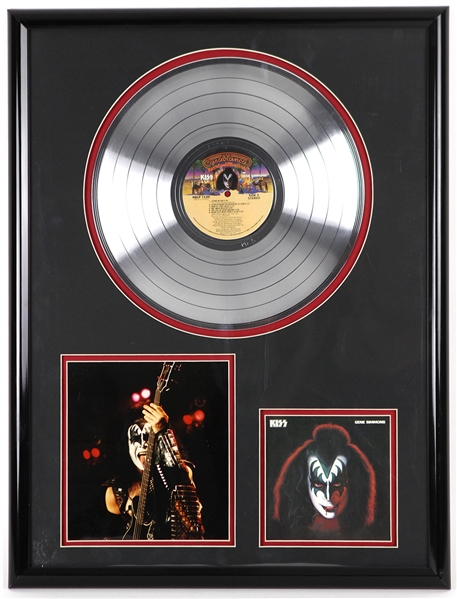 1978 Gene Simmons KISS 19" x 26" Framed Platinum Record Display