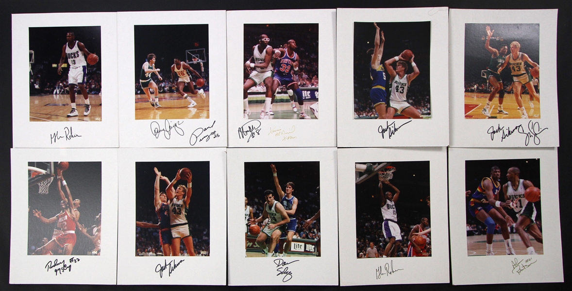 1980s/90s Milwaukee Bucks Vogue Photographer Studio Professional 11x14 Photo Lot (64 signed, 69 total) (JSA)