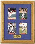 1994 Duke Snider Frank Robinson Bob Gibson Jim Palmer 10" x 13 Framed Signed Trading Card Display (JSA) Ken Sanders Collection 