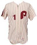 1976 Carroll Beringer Philadelphia Phillies Game Worn Home Jersey (MEARS LOA)