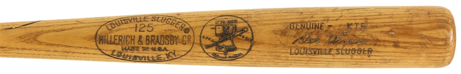 1976 Del Unser Mets/Expos H&B Louisville Slugger Professional Model Game Used Bat (MEARS LOA)