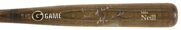 1990s Mike Neill Oakland Athletics Big Game Professional Model Game Used Bat (MEARS LOA/JSA)