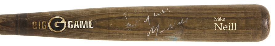 1990s Mike Neill Oakland Athletics Big Game Professional Model Game Used Bat (MEARS LOA/JSA)