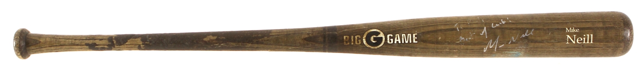 1990's Mike Neill Oakland Athletics Big Game Professional Model Game Used Bat (MEARS LOA/JSA)