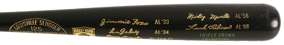 1970's Hall of Fame H&B Louisville Slugger Triple Crown Winner Commemorative Bat 