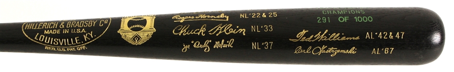 1970's Hall of Fame H&B Louisville Slugger Triple Crown Winner Commemorative Bat 