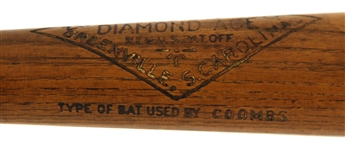 1920's Earle Combs New York Yankees Zinn Beck Diamond Ace Professional Model Bat
