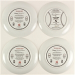 1985-87 Magic Johnson Reggie Jackson Lakers/Angels Signed Commemorative Plates - Lot of 4 (JSA)