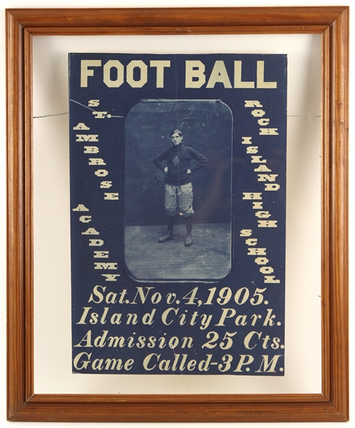 1905 St. Ambrose Academy Rock Island High School 18.5" x 23" Framed Broadside