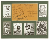 1970s Green Bay Packers Multi Signed 11" x 14" Matted Display w/ 6 Signatures Including Bart Starr, Ray Nitschke, Jim Taylor & More (JSA)