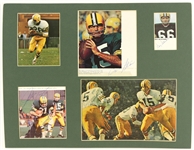 1970s Green Bay Packers Multi Signed 14" x 18" Matted Display w/ 6 Signatures Including Bart Starr, Ray Nitschke, Jim Taylor & More (JSA)