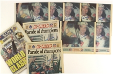 1993 Paul Molitor Toronto Blue Jays Signed World Series Champions Newspapers - Lot of 12 (JSA)