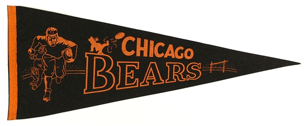 1950s Chicago Bears 29" Full Size Pennant