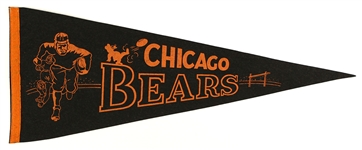 1950s Chicago Bears 29" Full Size Pennant