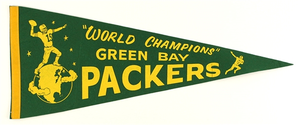 1962-68 Green Bay Packers World Champions 29" Full Size Pennant