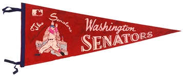 1969 Ted Williams Washington Senators Signed 29 Full Size Pennants - Lot of 3 (JSA)