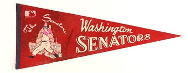 1969 Ted Williams Washington Senators Signed 29 Full Size Pennants - Lot of 3 (JSA)