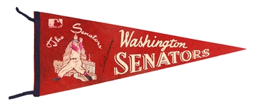 1969 Ted Williams Washington Senators Signed 29 Full Size Pennants - Lot of 3 (JSA)