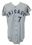 1971 Peanuts Lowrey Chicago Cubs Game Worn Road Jersey (MEARS A8) Last Cubs Flannel Jersey