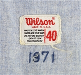1971 Peanuts Lowrey Chicago Cubs Game Worn Road Jersey (MEARS A8) Last Cubs Flannel Jersey