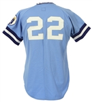 1976 Dennis Leonard Kansas City Royals Game Worn Road Jersey (MEARS 9.5)