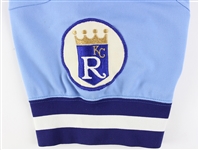 1976 Dennis Leonard Kansas City Royals Game Worn Road Jersey (MEARS 9.5)