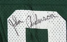 1985-87 John Anderson Green Bay Packers Signed Game Worn Home Jersey (MEARS A10/JSA)
