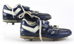 1992 Jesse Orosco Milwaukee Brewers Signed Game Worn Puma Cleats (MEARS LOA/JSA)