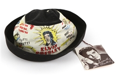 1956 Elvis Presley King of Rock N Roll Canvas Hat w/ Elvis Presley Original Hat Hang Tag 