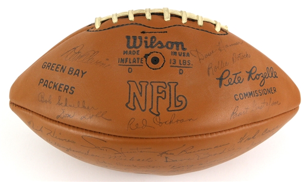 1971-74 Green Bay Packers Team Signature Stamped Football 