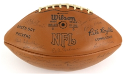 1971-74 Green Bay Packers Team Signature Stamped Football 