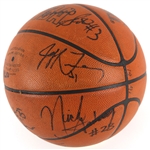 1992-93 Orlando Magic Team Signed Game Used ONBA Stern Basketball w/ 12 Signatures Including Rookie Shaquille O'Neal & More (JSA)