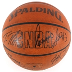 1992-93 Orlando Magic Team Signed Game Used ONBA Stern Basketball w/ 12 Signatures Including Rookie Shaquille O'Neal & More (JSA)