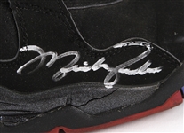 Lot #623: 1993 Michael Jordan Chicago Bulls Nike Air Jordan 8 Playoff/Finals Game Worn Shoes (From The 3-Peat Season/Last Style Worn Before His Retirement) MEARS LOA